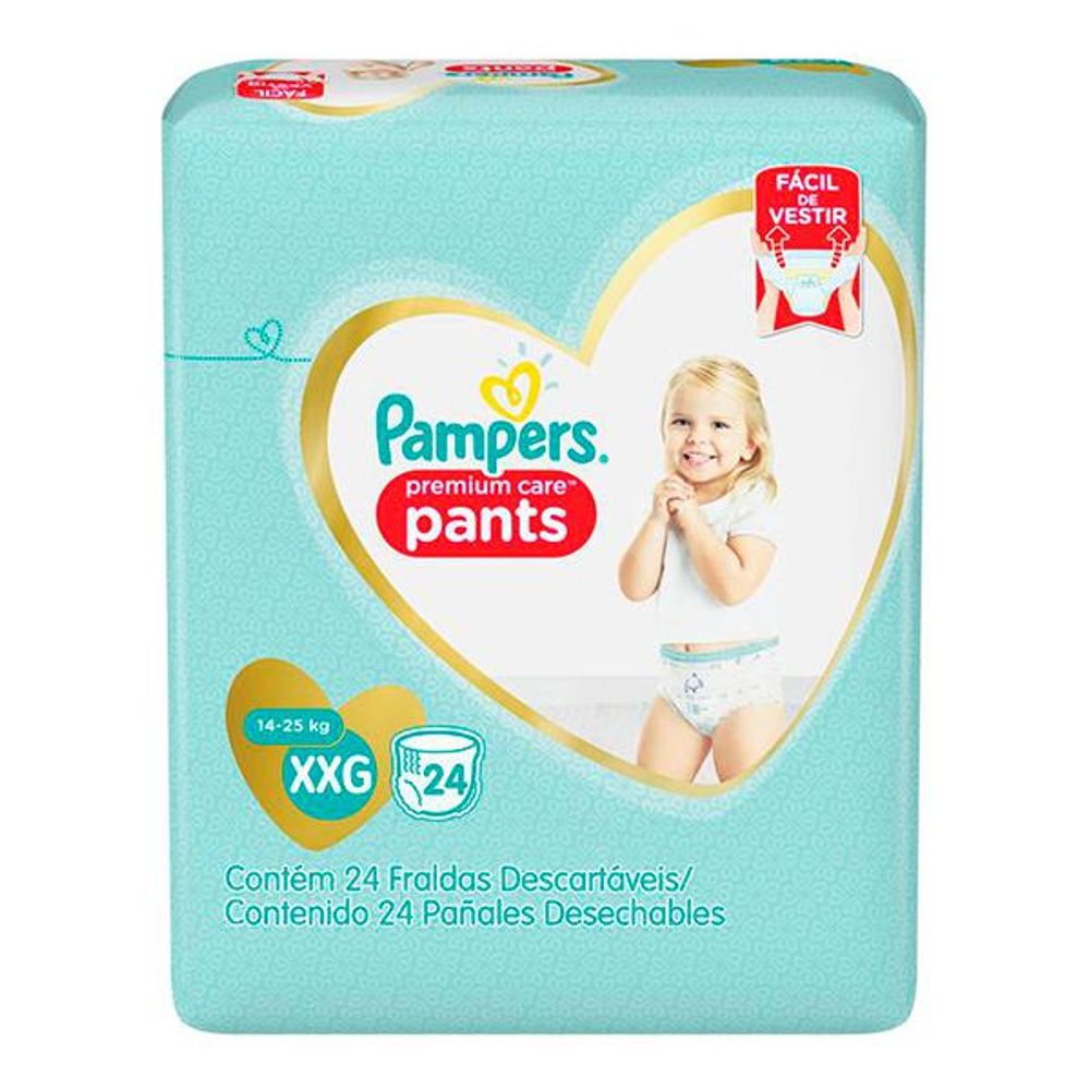 Fralda Pampers Pants Premium Care Xxg Mega Com 24 Unidades - Farmagora