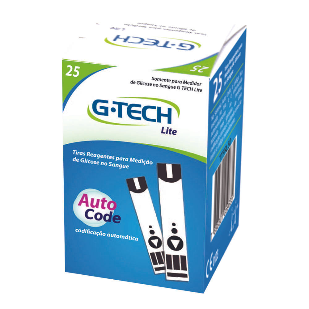 G-TECH LITE AUTO CODE TIRAS COM 25 UNIDADES - farmagora