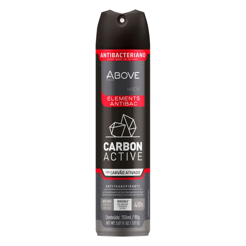 Desodorante-Above-Masculino-Elements-Antibac-150ml-Aerossol-Carbon-Active