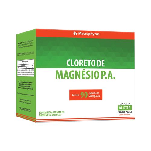 Cloreto-De-Magnesio-P.a-Macrophytus-Com-90-Capsulas-500mg