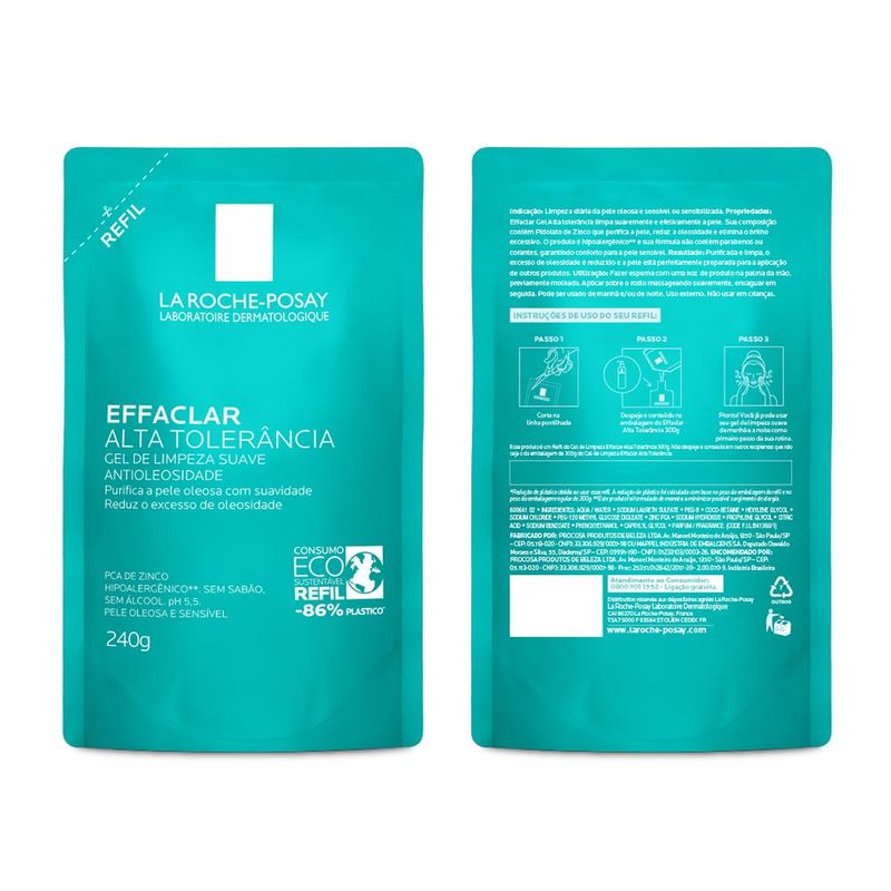 Effaclar Gel De Limpeza 240gr Refil Alta Tolerancia - farmagora