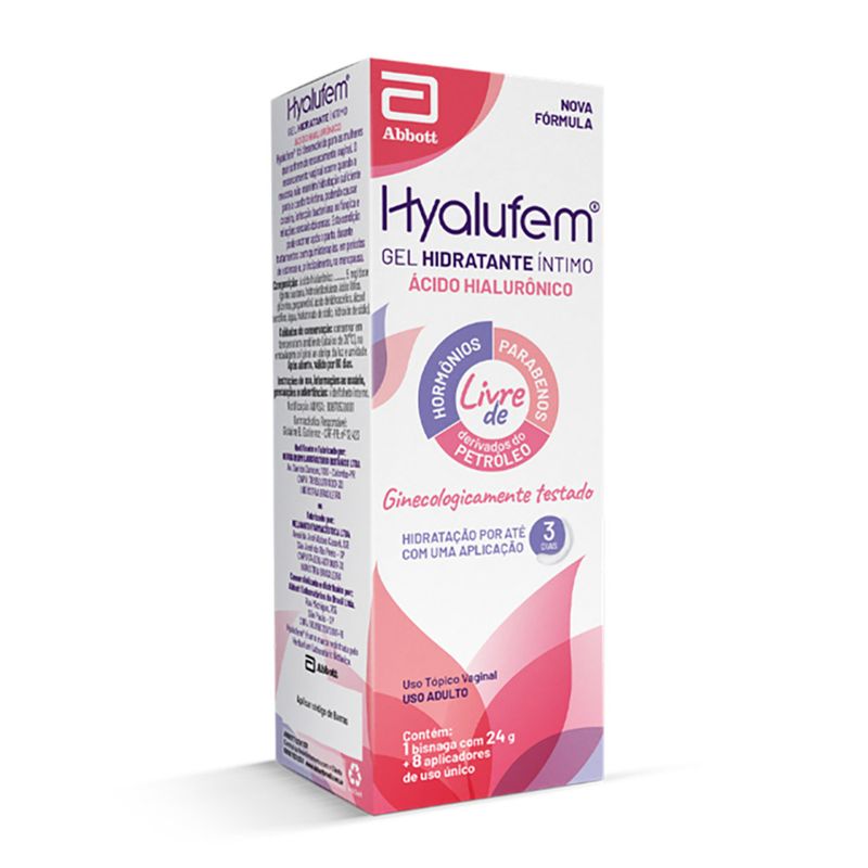 Hyalufem Gel Vaginal 5mg 24g Com 8 Aplicadores - farmagora