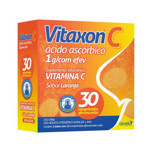 Vitaxon-C-Com-30-Comprimidos-Efervescentes-1g-Laranja