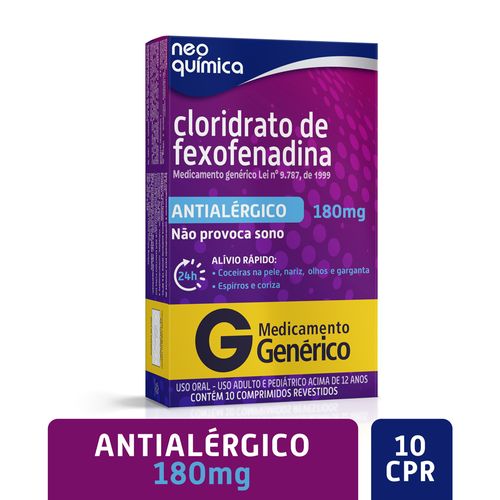 Fexofenadina-Neo-Quimica-Com-10-Comprimidos-Revestidos-180mg-Generico