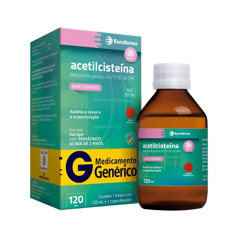 Acetilcisteína Xarope Infantil 20mg/ml 120ml