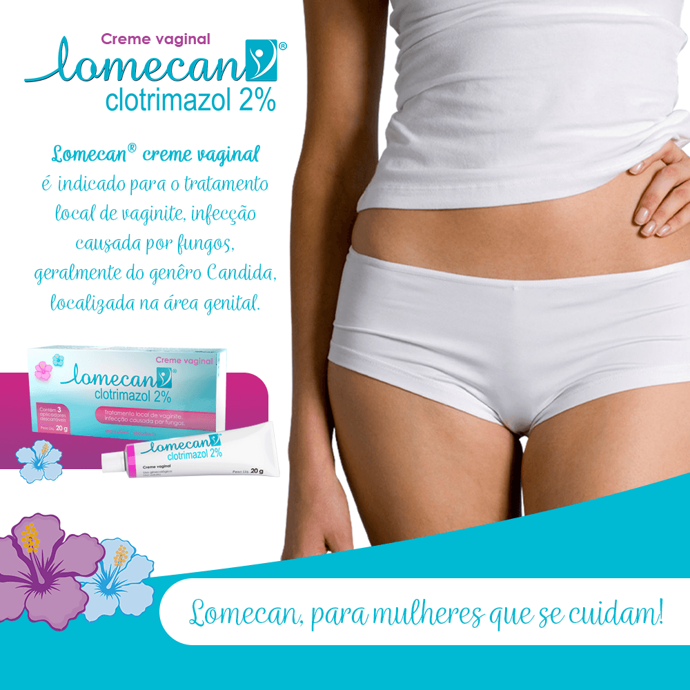 Lomecan Creme Vaginal 20g Com 3 Aplicadores Farmagora 8225