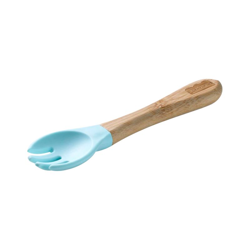 Garfo-De-Silicone-E-Bambu-Fisher-Price-Com-1-Azul