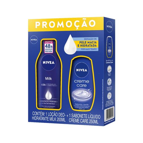 Hidratante-Nivea-200ml-Milk-250ml-Sabonete-Liquido-Creme-Care-Especial
