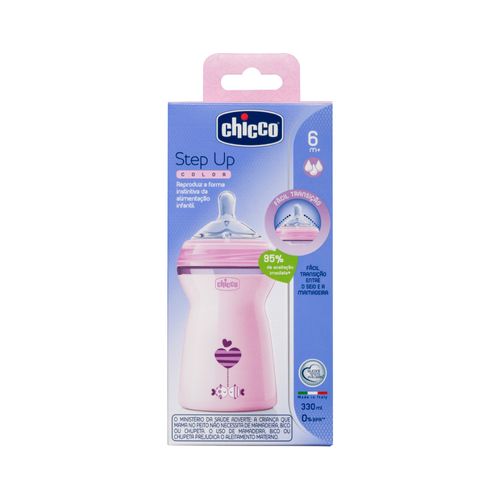 Mamadeira-Chicco-Step-Up-Color-330ml-Rosa