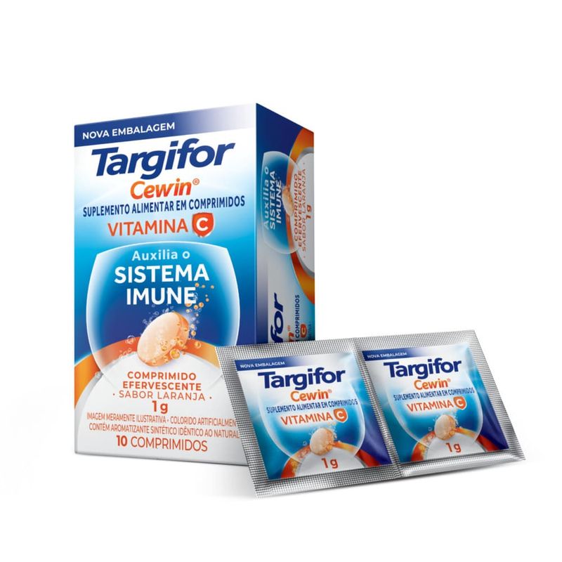 Targifor-Cewin-1g-Com-10-Comprimidos-Efervescentes-Sabor-Laranja