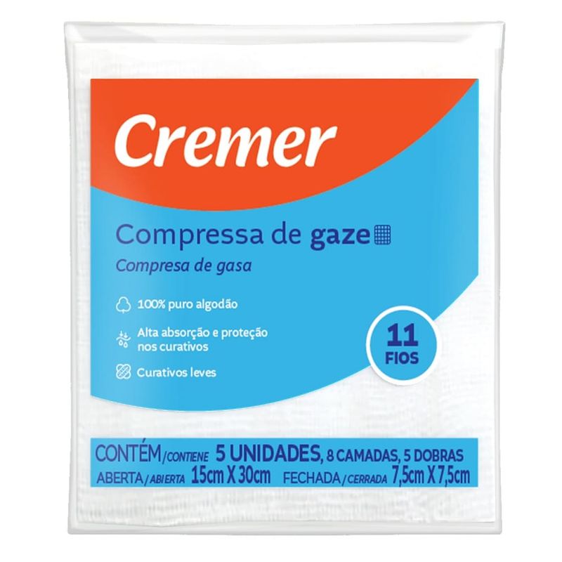 Compressa-Gaze-Cremer-C-5-15cmx30cm-Esteril