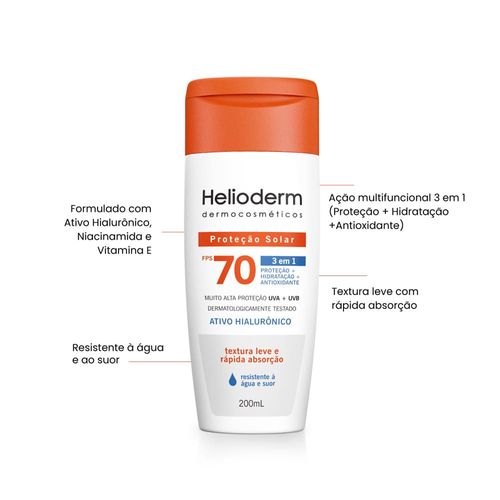 Protetor-Solar-Helioderm-Dermocosmeticos-200ml-Fps70-3-Em-1