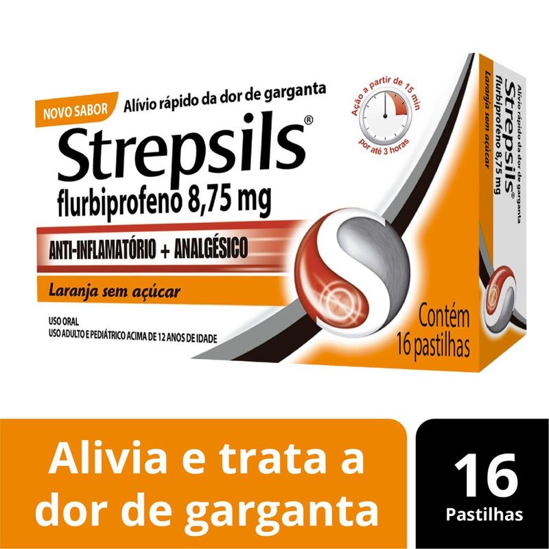 Pastilhas-Para-Garganta-Strepsils-Sabor-Laranja---Sem-Acucar---Caixa-16--Pastilhas