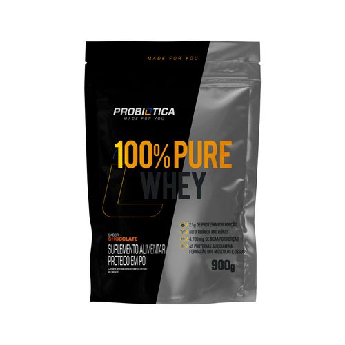 Suplemento-Probiotica-100--Pure-Whey-900g-Chocolate