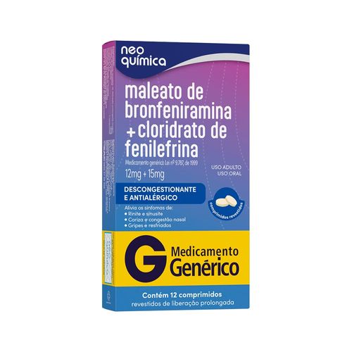 Bronfeniramina-fenilefrina-Neo-Quimica-Com-12-Comprimidos-Revestidos-De--Liberacao-Prolongada-12-15-