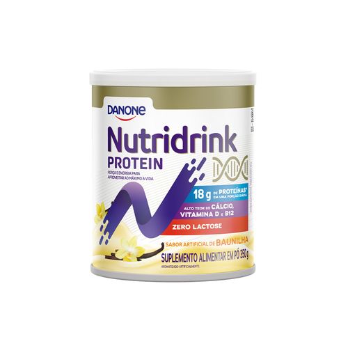 Suplemento-Alimentar-em--Po-Baunilha-Zero-Lactose-Nutridrink-Protein-Danone-350g-Frontal