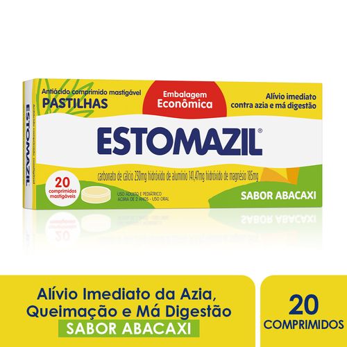 Antiacido-Pastilha-Mastigavel-Abacaxi-Estomazil-20-Comprimidos-Embalagem-Economica