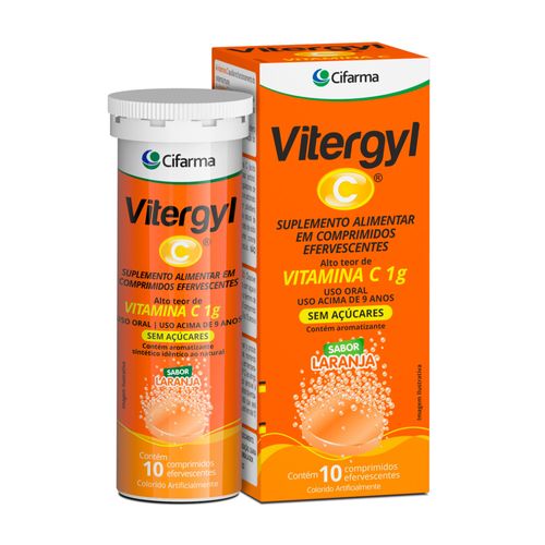 Vitergyl-C-Laranja-1g-Com-10-Comprimidos-Efervescentes