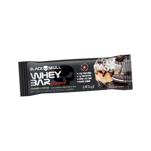 Suplemento-Alimentar-de-Proteinas-em-Barra-12g-Proteina-Cookies-e-Cream-Black-Skull-Whey-Bar-Gourmet-45g