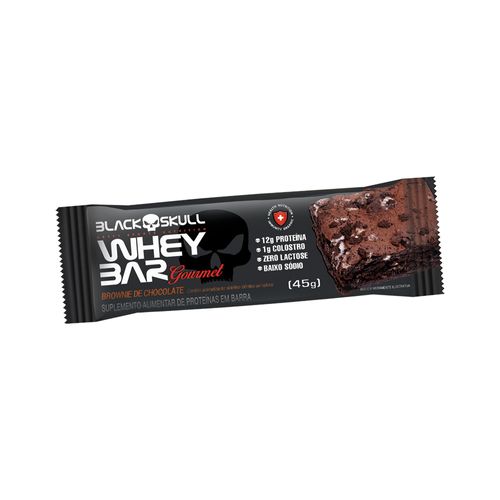 Suplemento-Alimentar-de-Proteinas-em-Barra-12g-Brownie-de-Chocolate-Black-Skull-Whey-Bar-Gourmet-45g