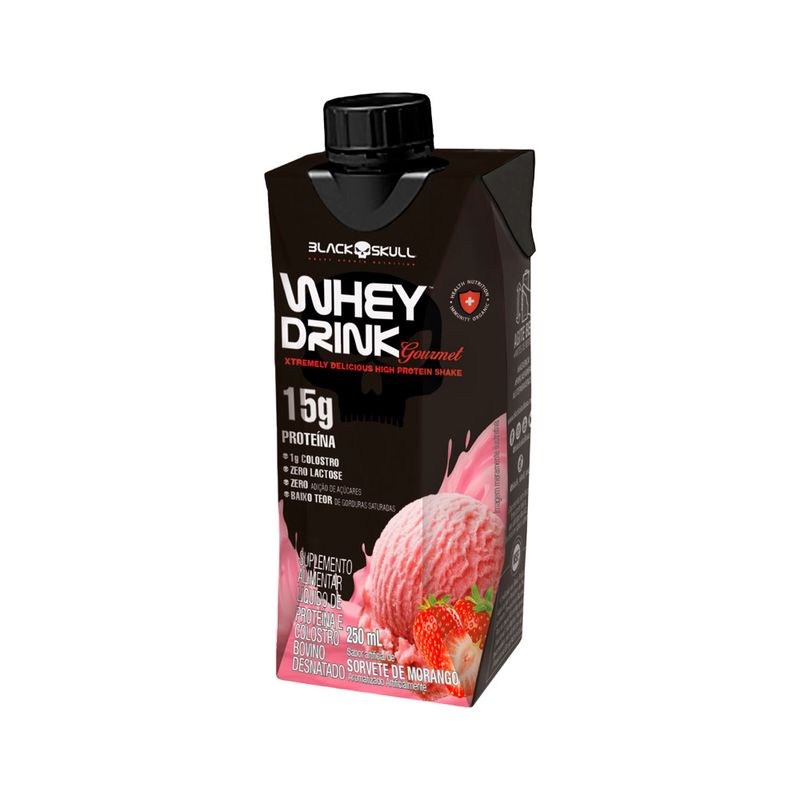 Suplemento-Alimentar-Liquido-de-Proteina-15g-de-Proteina-Morango-Black-Skull-Whey-Drink-Gourmet-250ml