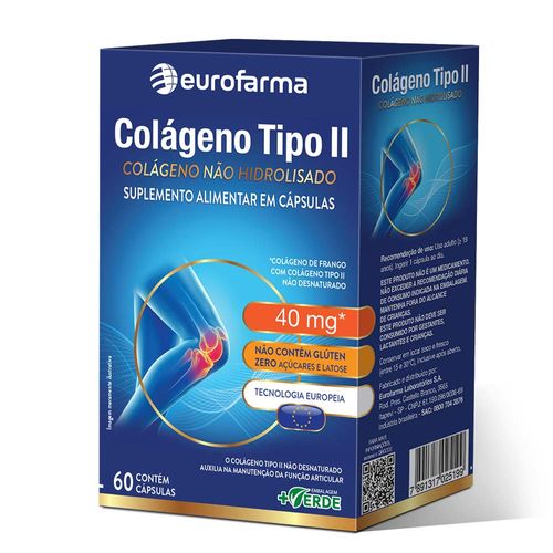 Colageno-Tipo-Ii-Eurofarma-Com-60-Capsulas-40mg