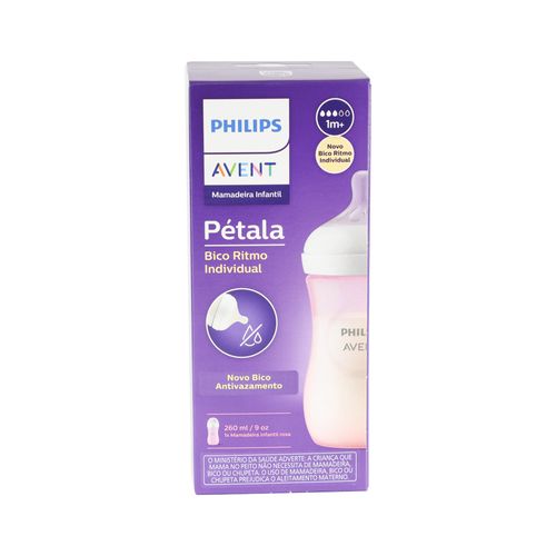 Mamadeira-Avent-Petala-260ml-Rosa-1m-