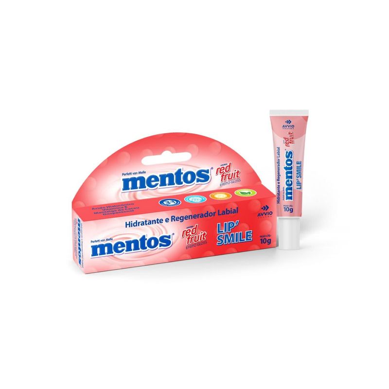 Hidratante-Labial-Mentos-Lip-Smile-Red-Fruit-10gr