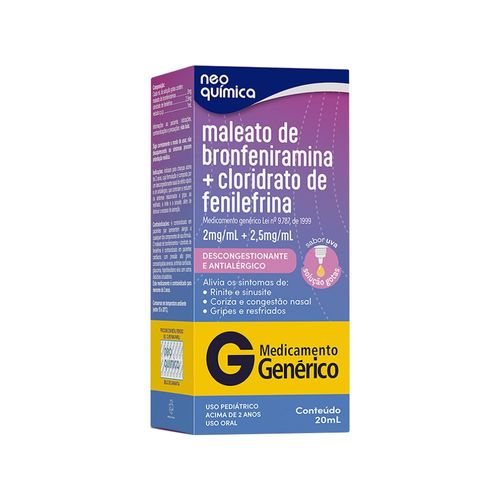 Maleato-De-Bronfeniramina-2mg-ml---Cloridrato-De-Fenilefrina-25mg-ml--20ml-Solucao-Gotas-Neo-Quimic