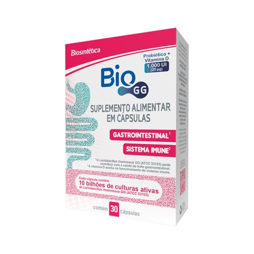 Suplemento-Alimentar-Bio-Gg-Com-Probiotico---Vitamina-D-1000ui-Com-30-Capsulas