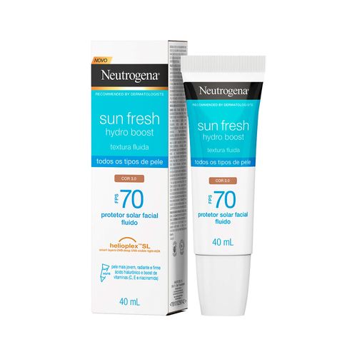 Protetor-Solar-Facial-Fps70-Neutrogena-Sun-Fresh-Hydro-Boost-Cor-3.0-40ml