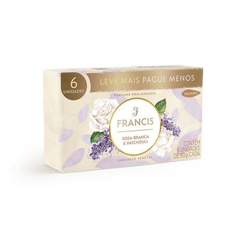 Sabonete-Francis-Barra-Com-6x90gr-Leve---Pague---Rosa-Branca-E-Patchouli-Especial