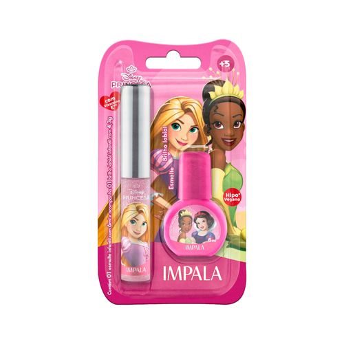 Kit-Esmalte-Infantil-6ml---Brilho-Labial-43g-Impala-Disney-Princesas