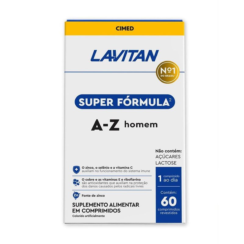 Multivitaminico-Lavitan-A-Z-Homem-Super-Formula-60-Comprimidos-