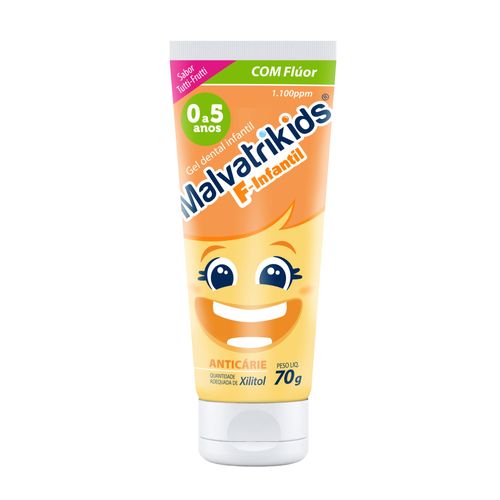 Gel-Dental-Infantil-Malvatrikids-F-Infantil-Sabor-Tutti-Frutti-70g-Principal