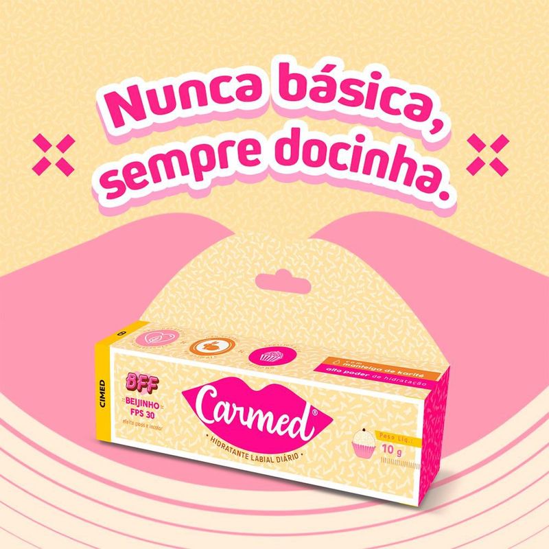 Protetor Labial Carmed Bff 10gr Fps30 Beijinho - farmagora