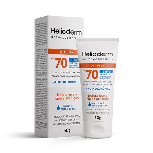 Protetor-Solar-Helioderm-Dermocosmeticos-50gr-Fps70-Oil-Free