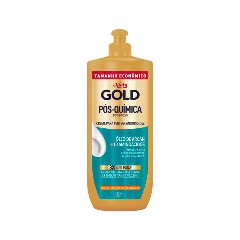 Creme-Para-Pentear-Antirrigidez-Niely-Gold-Pos-quimica-500ml