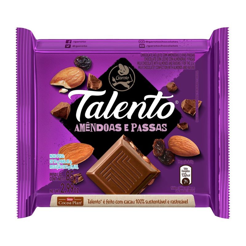 Chocolate-Garoto-Talento-Amendoas-Com-Passas-85g