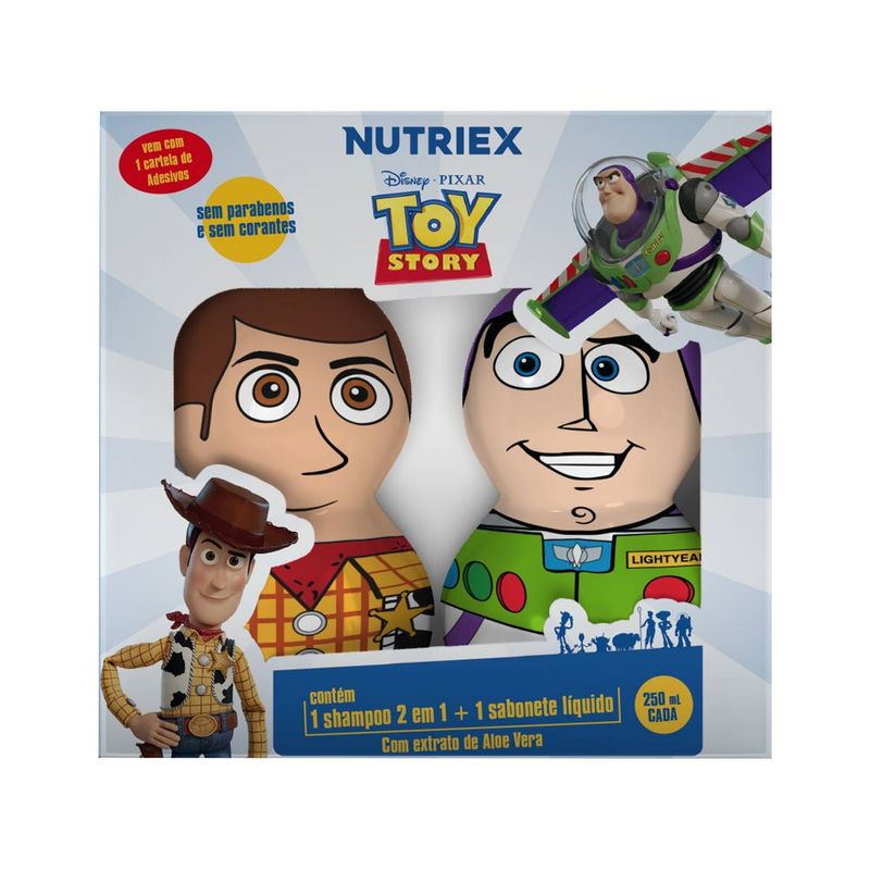 Kit-Shampoo-2-Em-1-250ml---Sabonete-Liquido-250ml---1-Cartela-De--Adesivos-Toy-Story-Nutriex