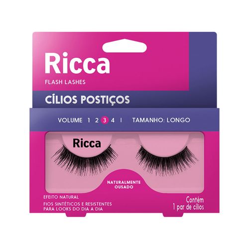 Cilios-Ricca-Flash-Lashes-Longo-Naturalmente-Ousado-Volume-3