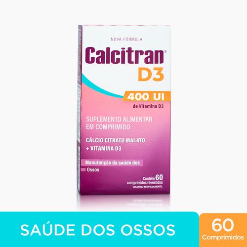 Calcitran-D3-400ui-60-Comprimidos---Calcio-Citrato-Malato-Com-Vitamina-D