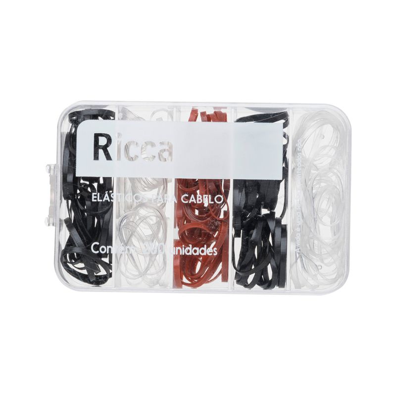 Elastico-Para-Cabelo-Ricca-Invisiveis-200-Unidades-Com-Case