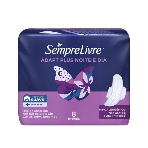 Absorvente-Sempre-Livre-Adapt-Plus-Note-E-Dia-Suave-Com-Abas-8-Unidades