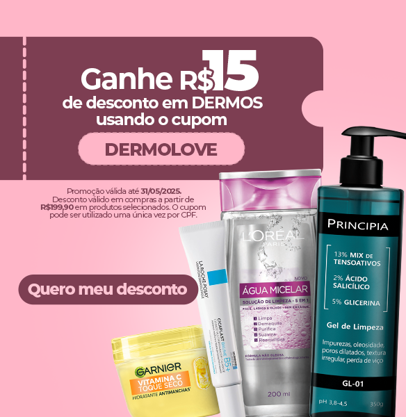Cupom Dermolove - 21/05 até 31/05