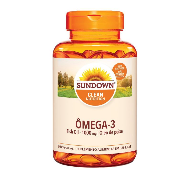 Omega 3 Fish Oil Sundown 1000mg Com 60 Capsulas