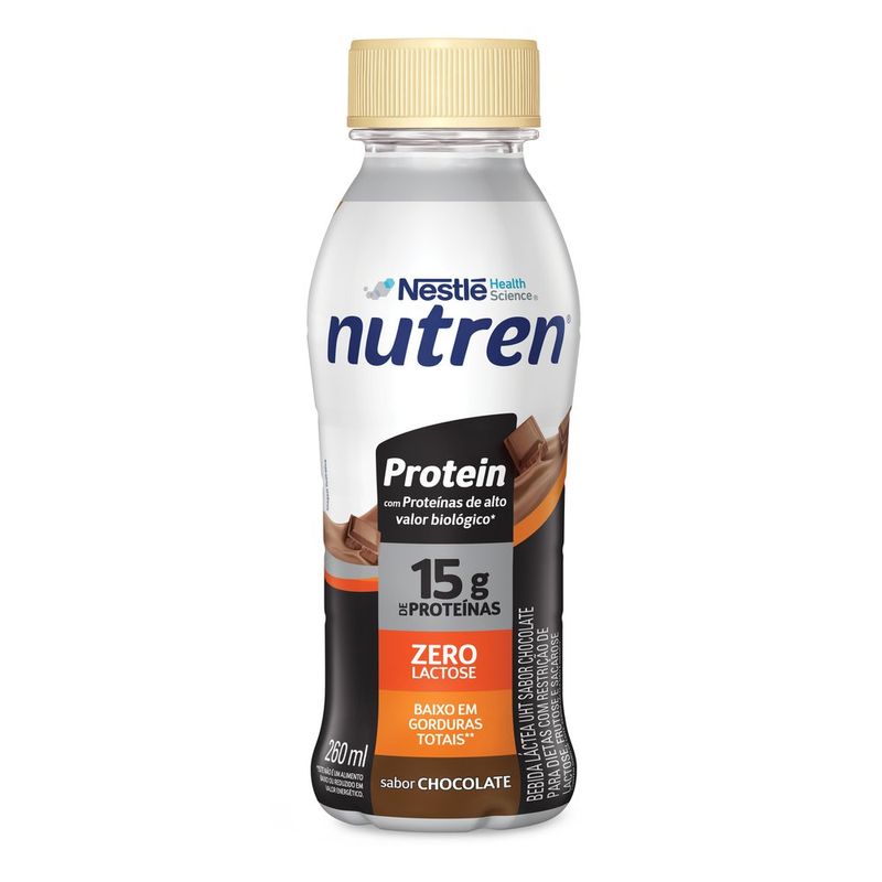 Bebida Lactea Nutren Protein 15g De Proteinas Chocolate 260ml