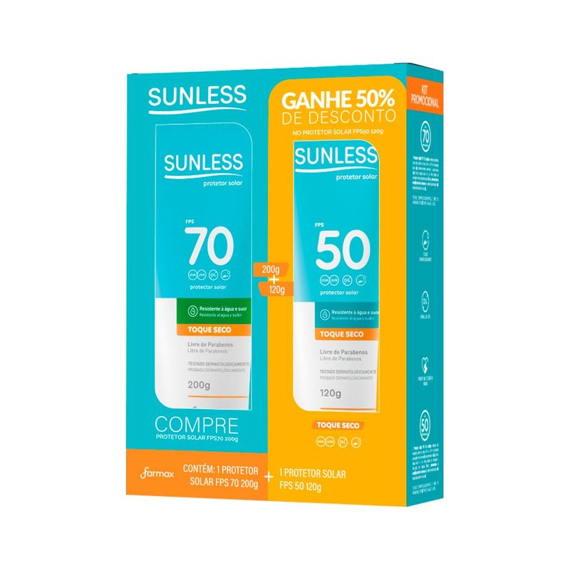 751690-kit-protetor-solar-sunless-toque-seco-fps70-200gr-fps50-120gr